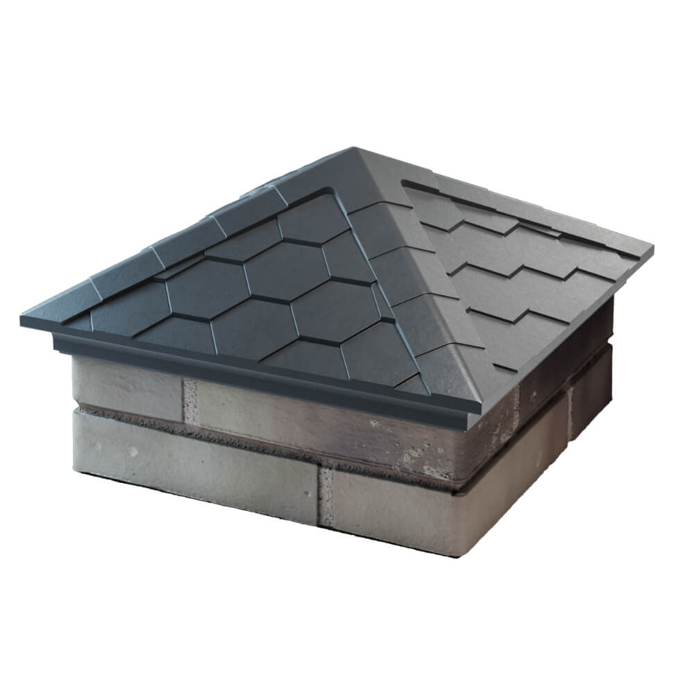 Колпак Zking Эверест Серый на столб 1.5х1.5 кирпича (390х390мм) в Киселевске фото