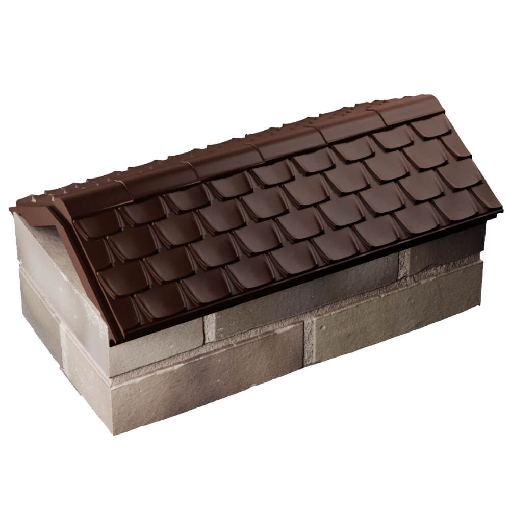 Парапет Zking Эльбрус Коричневый с посадкой на 1 кирпич (255мм) в Киселевске фото