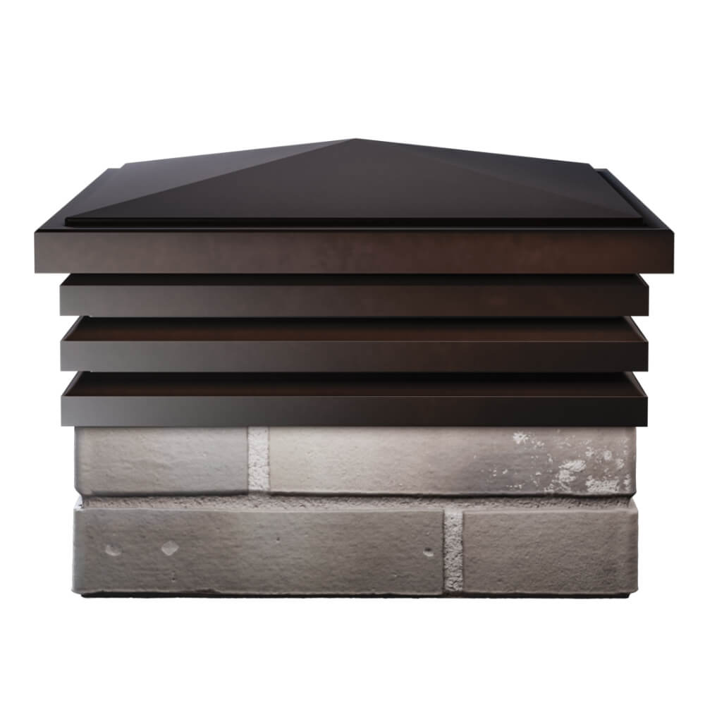 Колпак Zking Бона ХайТек Коричневый на столб 1.5х1.5 кирпича (385х385мм) Киселевск фото