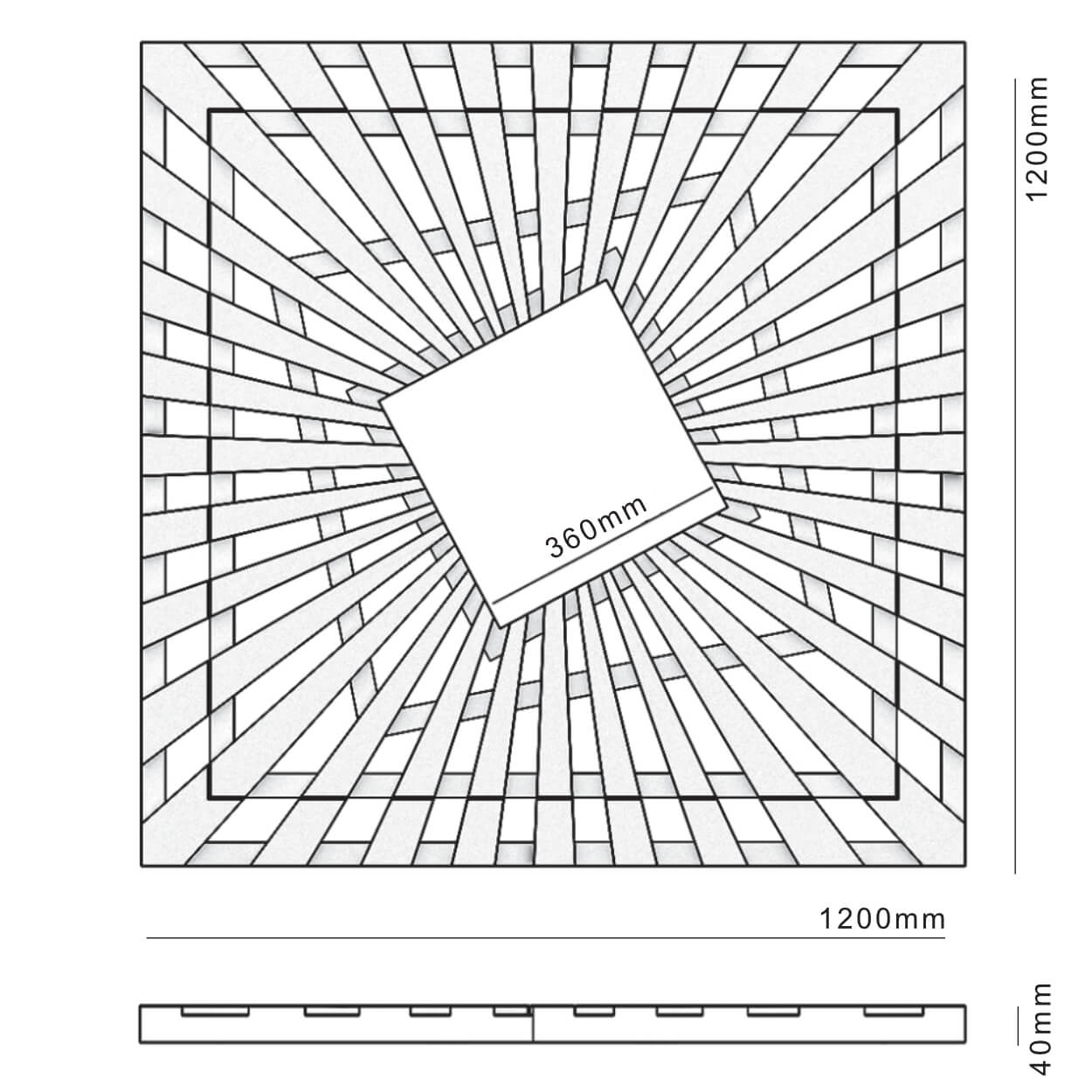 Приствольная решетка для дерева ZKING ATMOSPHERE 1.2х1.2м Черная в Киселевске фото