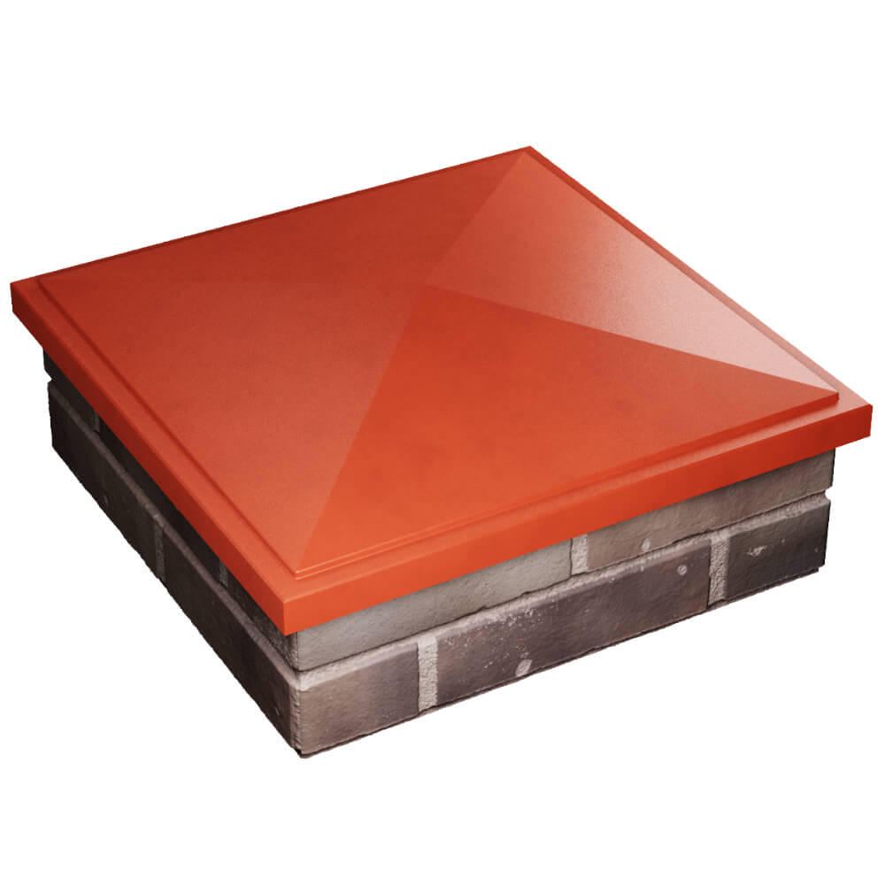 Колпак Zking БонаМоно Красный на столб 2х2 кирпича (515х515, 530х530мм) в Киселевске фото