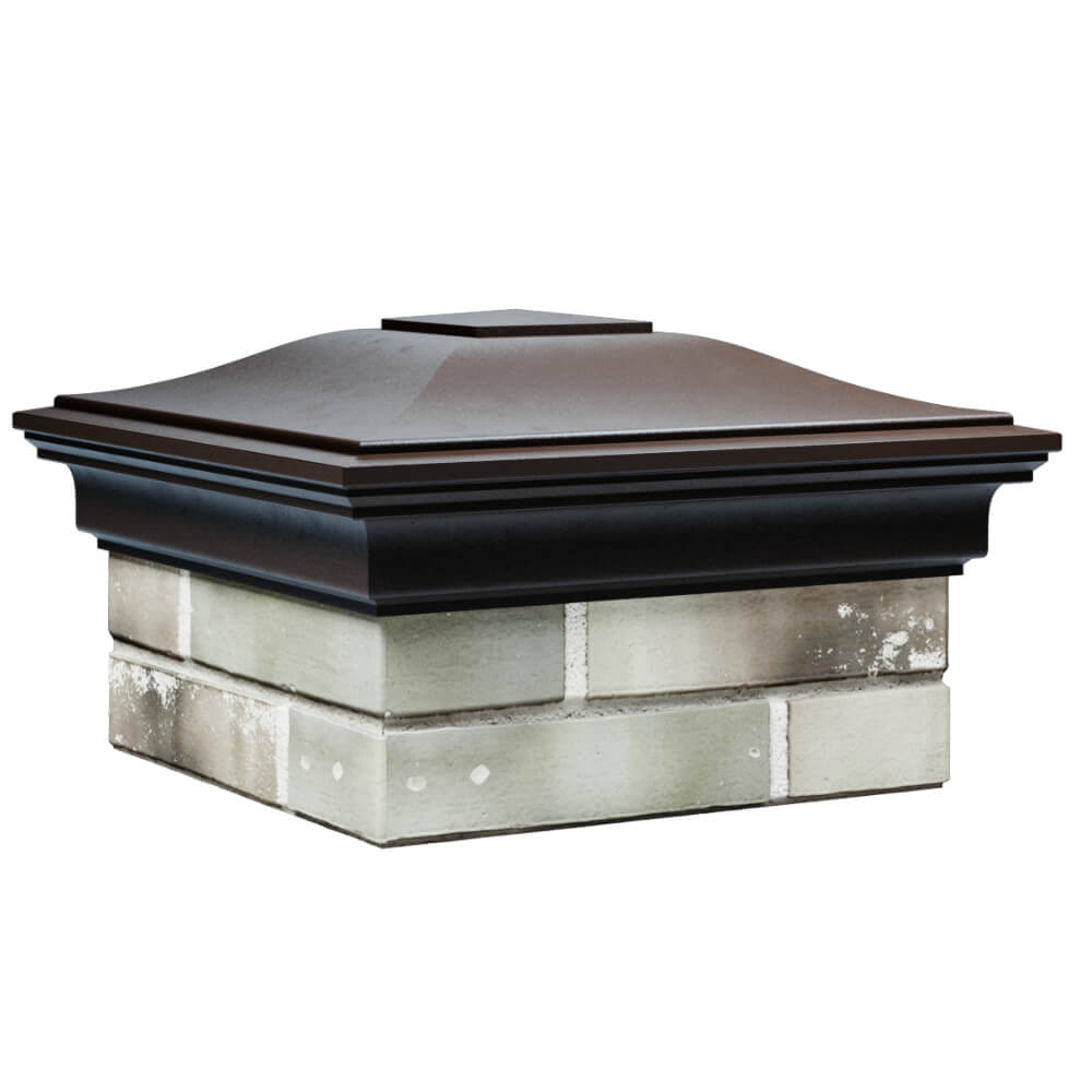 Колпак Zking Монблан Коричневый на столб 1.5х1.5 кирпича (385х385мм) в Киселевске фото