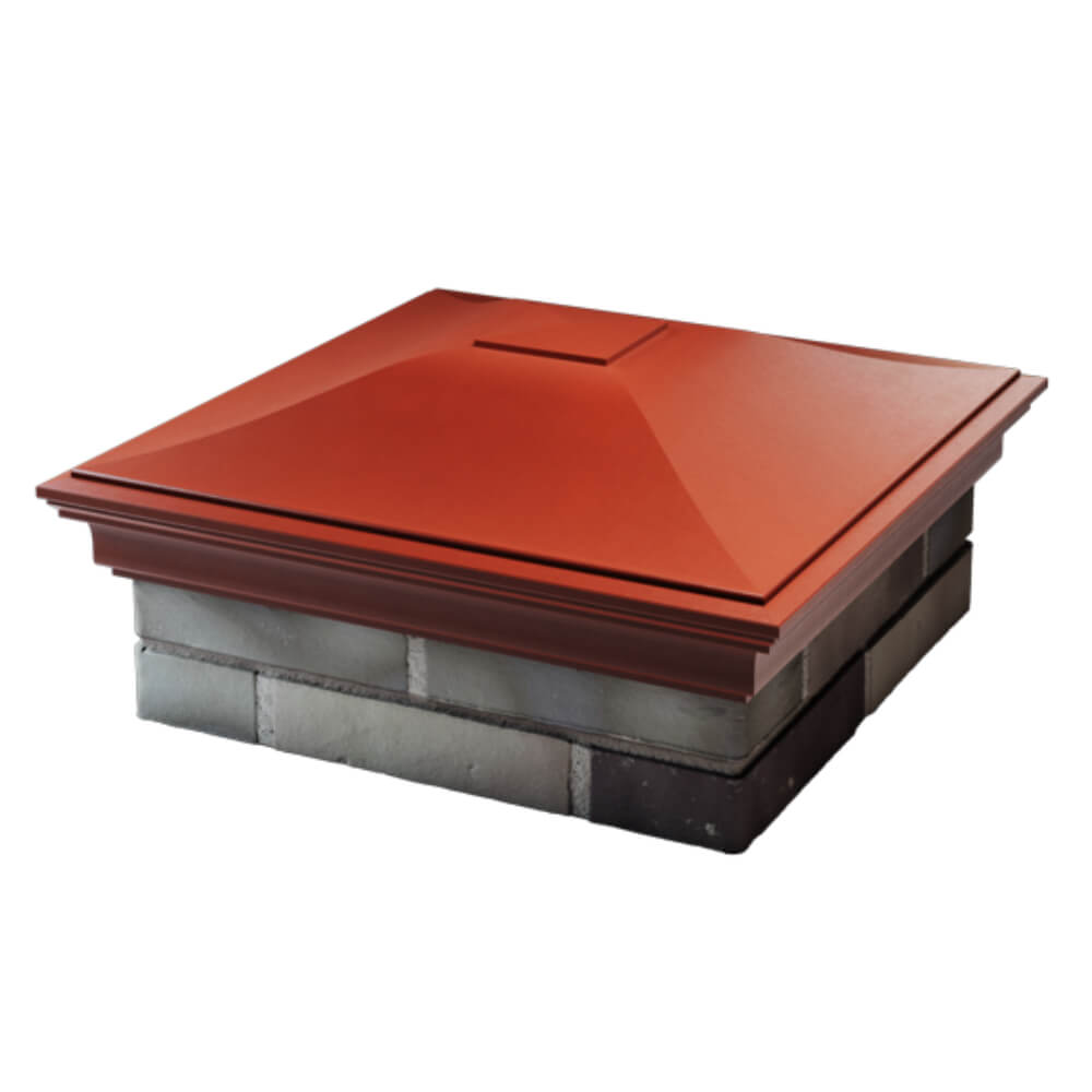 Колпак Zking Монблан Красный на столб 2х2 кирпича (515х515мм) в Киселевске фото