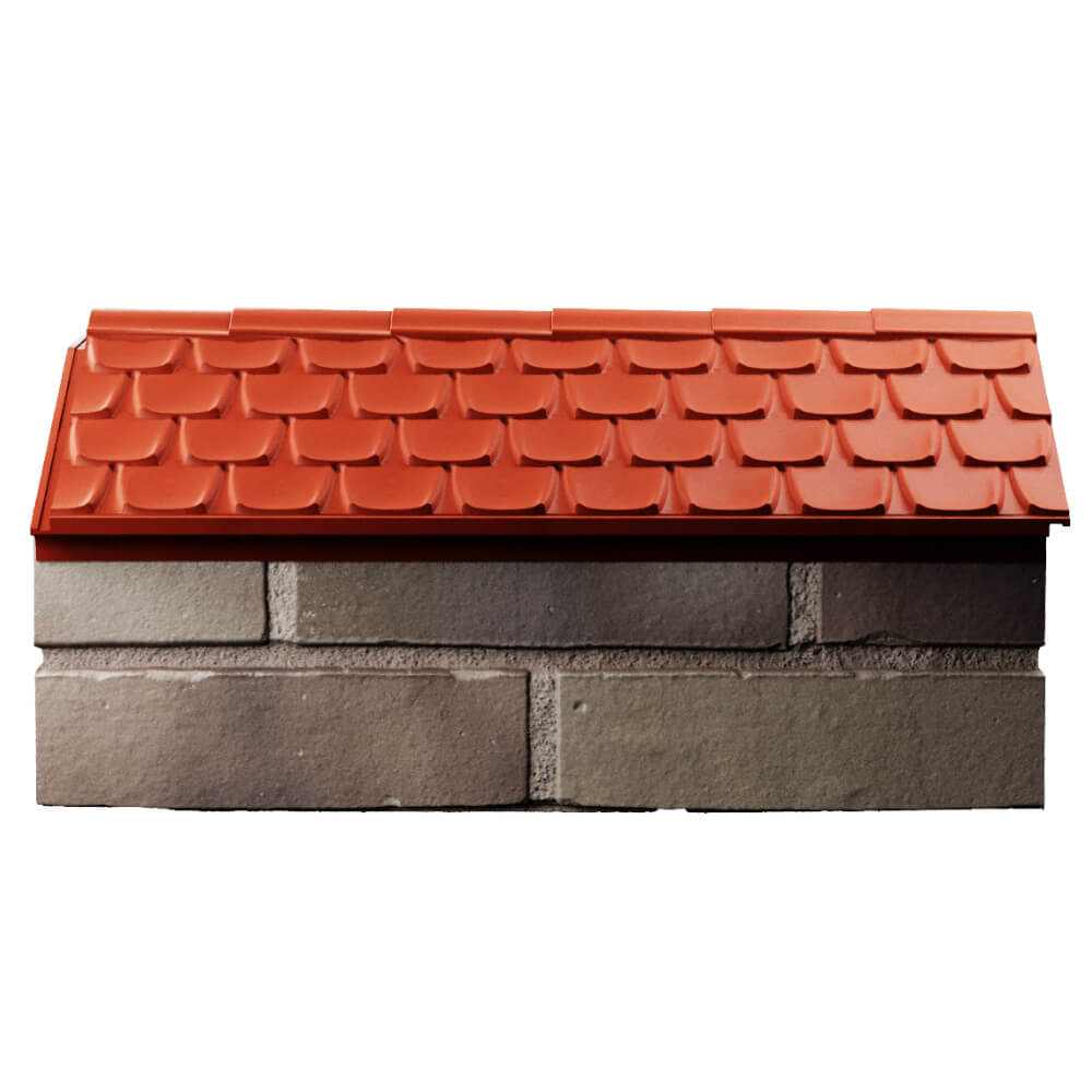 Парапет Zking Эльбрус Красный с посадкой на 1 кирпич (255мм) в Киселевске фото
