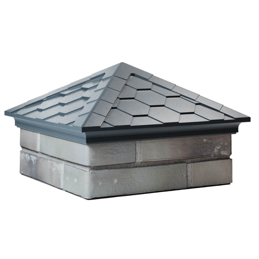 Колпак Zking Эверест Серый на столб 1.5х1.5 кирпича (390х390мм) в Киселевске фото