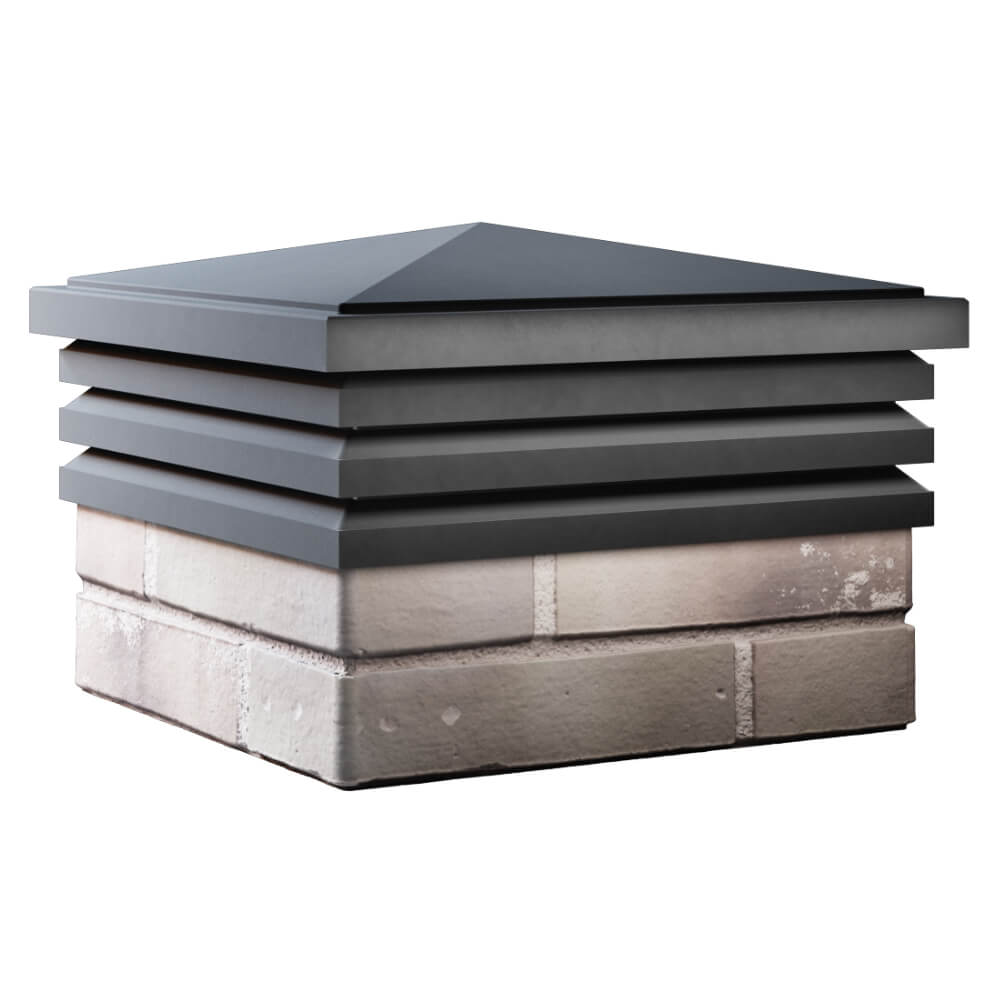 Колпак Zking Бона ХайТек Серый на столб 1.5х1.5 кирпича (385х385мм) в Киселевске фото