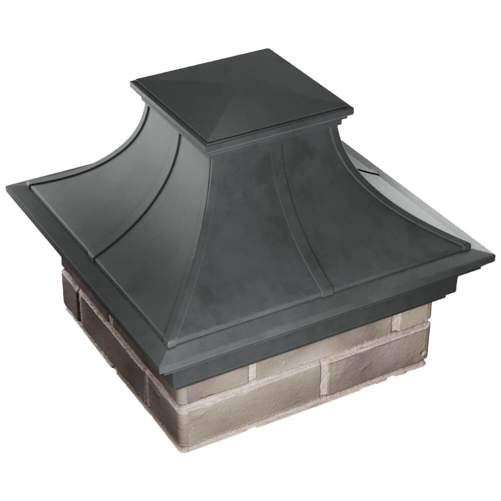 Колпак Zking Монблан Премиум Серый на столб 1.5х1.5 кирпича (385х385мм) в Киселевске фото