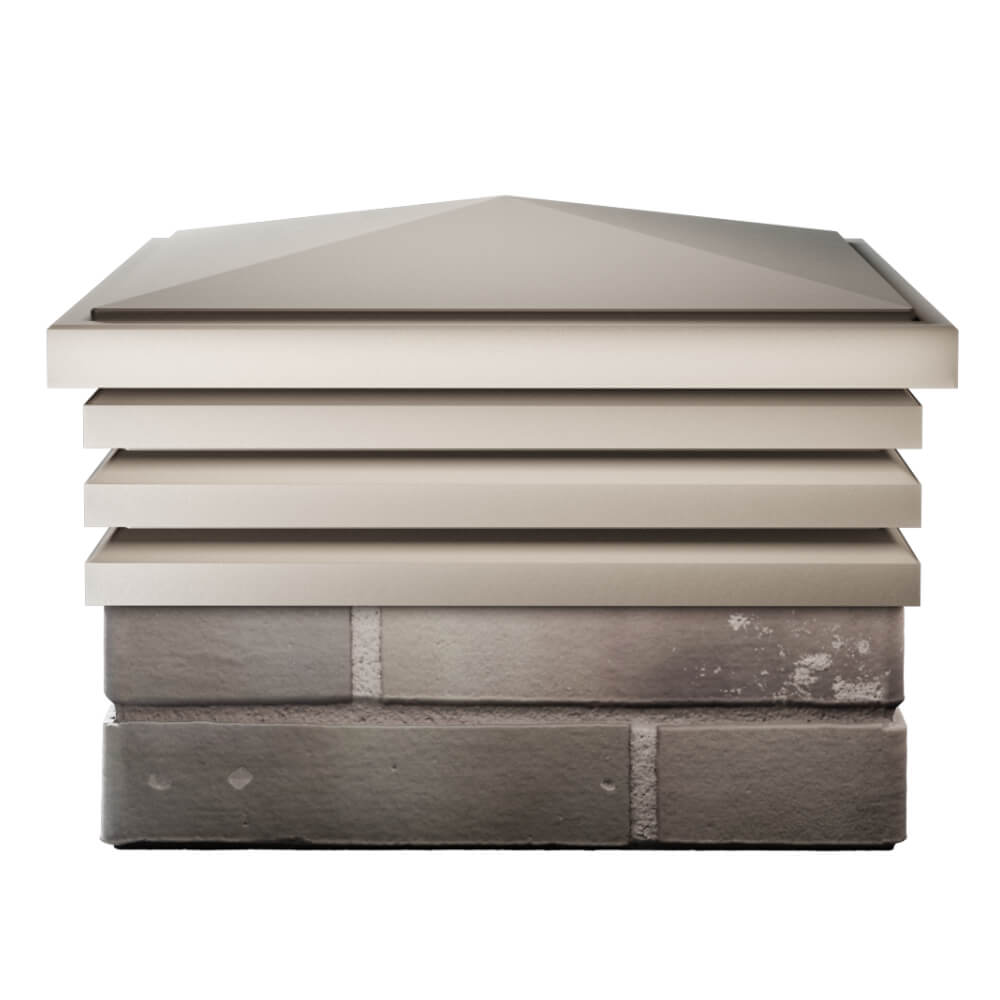 Колпак Zking Бона ХайТек Бежевый на столб 1.5х1.5 кирпича (385х385мм) Киселевск фото