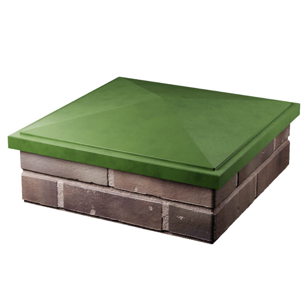 Колпак Zking БонаМоно Зеленый на столб 2х2 кирпича (515х515, 530х530мм) в Киселевске фото