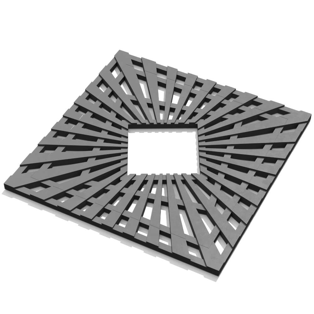 Приствольная решетка для дерева ZKING ATMOSPHERE 1.2х1.2м Серая в Киселевске фото