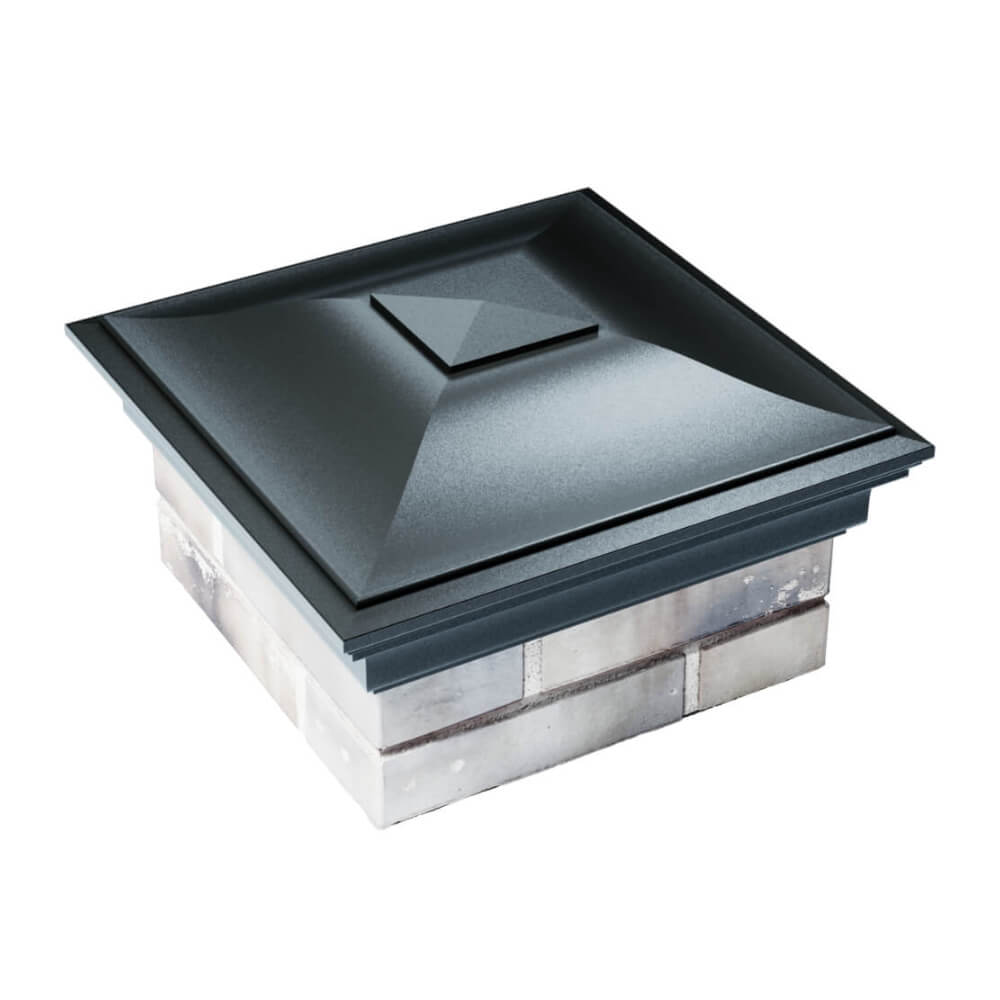 Колпак Zking Монблан Черный на столб 1.5х1.5 еврокирпича 0.7НФ (355х355мм) в Киселевске фото