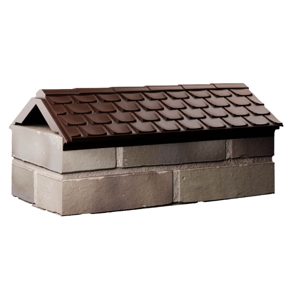 Парапет Zking Эльбрус Коричневый с посадкой на 1 кирпич (255мм) Киселевск фото