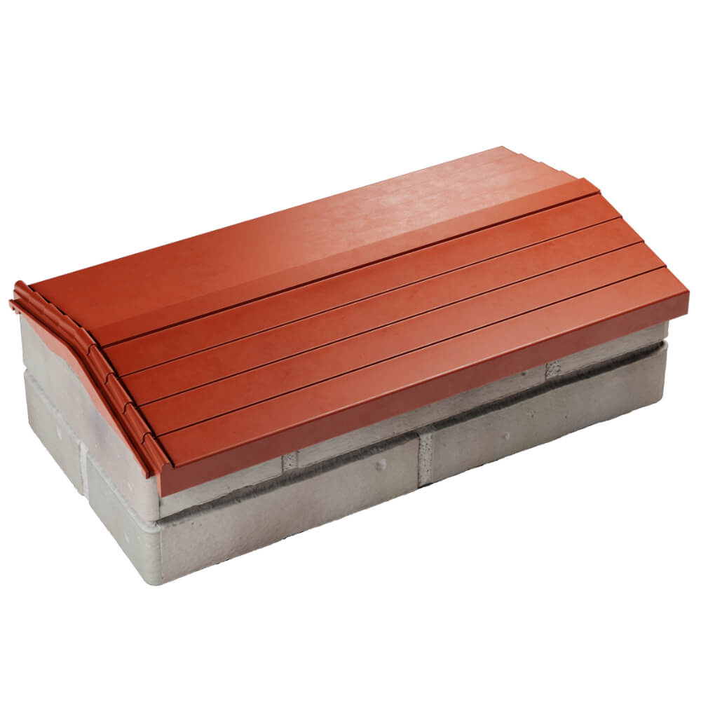 Парапет Zking Бона ХайТек Красный с посадкой на 1 кирпич (200/225/255мм) в Киселевске фото