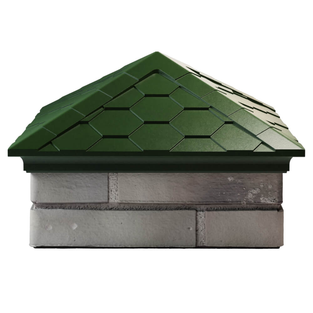 Колпак Zking Эверест Зеленый на столб 1.5х1.5 кирпича (390х390мм) Киселевск фото