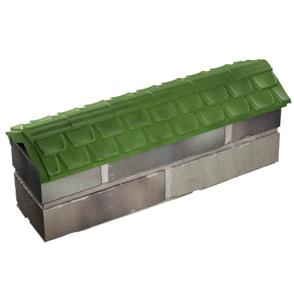 Парапет Zking Эльбрус Зеленый с посадкой на 0.5 кирпича (130мм) в Киселевске фото